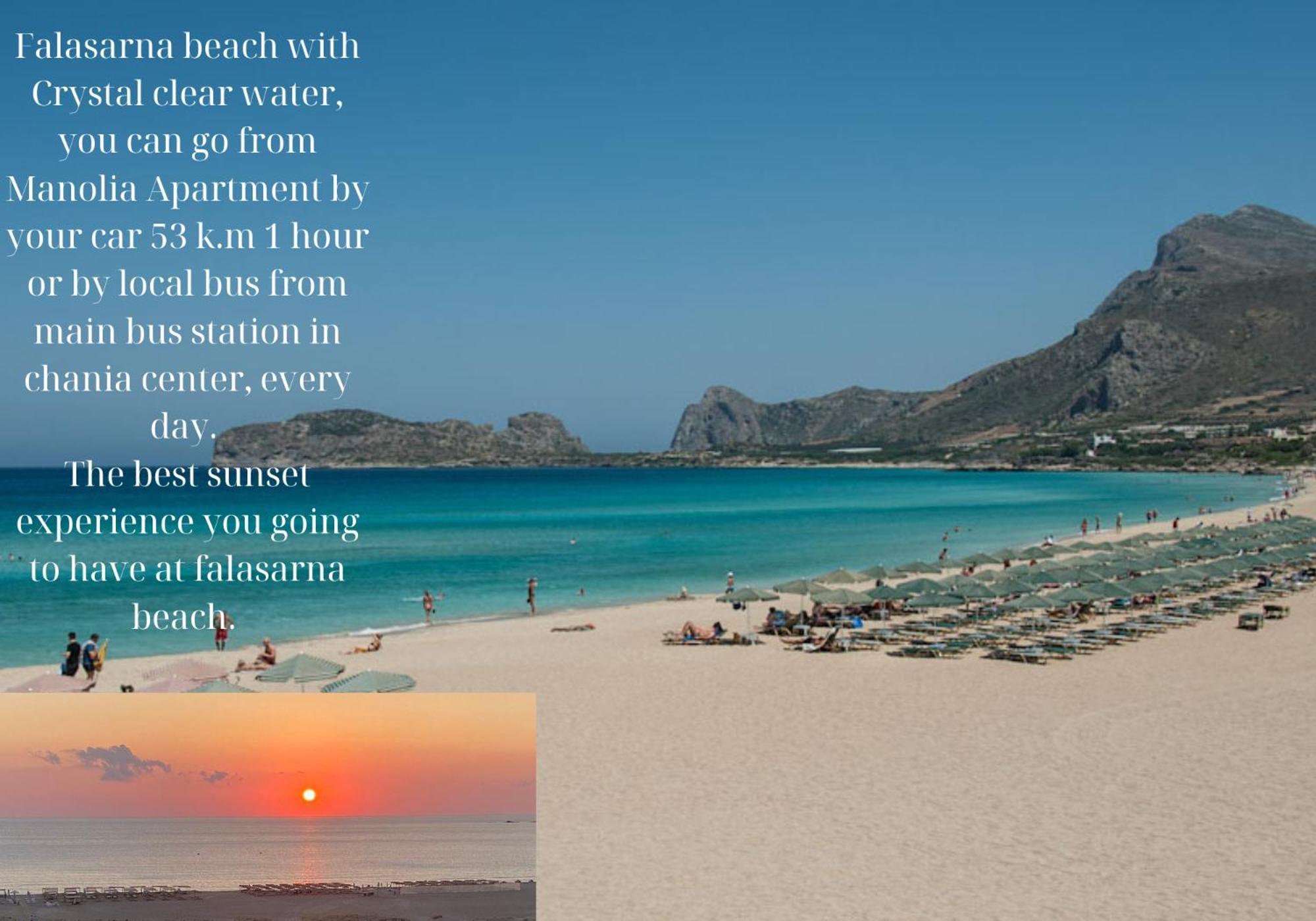 Center Manolia Dream 3 Bedroom Apartment 100M Away From The Beach Chania  Exteriör bild